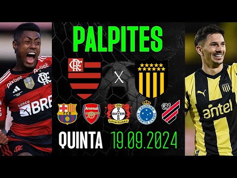 PALPITES DE FUTEBOL 19 09 2024 (QUINTA) + BILHETE PRONTO / DUPLA DO DIA