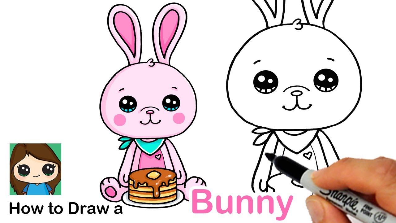 How to Draw Cute Bunny Fun Bun w/Pancakes Wreck-It Ralph
