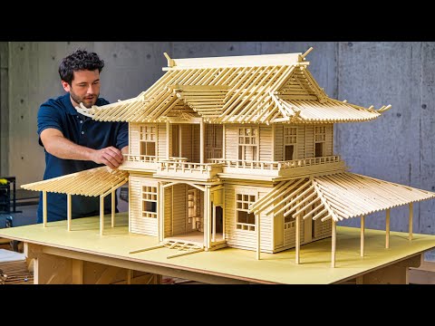 Man Turns 10,000 Popsicle Sticks into an Architectural Marvel in Just 2 Years!