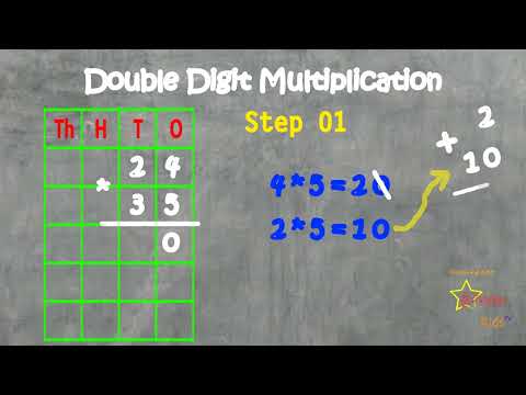 दो अंकों वाली संख्या से गुणा | Double digit multiplication Hindi