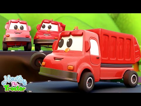 Five Little Garbage Trucks + More Hector the Tractor Cartoon Videos and Kids Rhymes