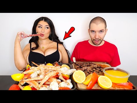 Mukbang On My Girlfriend's Huge King Crabs