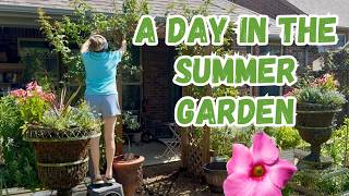 🌞 A Day in the Summer Garden 🌹 Pruning Roses, Planting Zinnias & Harvesting!