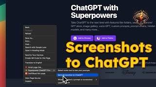 Send Screenshot of any Website to ChatGPT With One Click