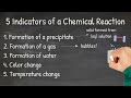Chemical Reactions and Their Indicators
