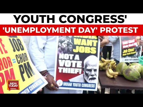 YouTube video thumbnail: Youth Congress Protests Unemployment in Chandigarh On PM Modi's Birthday 
