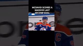 MCDAVID SCORES A MASSIVE GOAL WITH ONE SECOND ON THE CLOCK #nhl #edmontonoilers #oilers #mcdavid