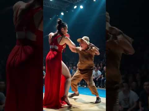 Old Man Master vs Qipao Beauty  #kungfu #boxing #fighting