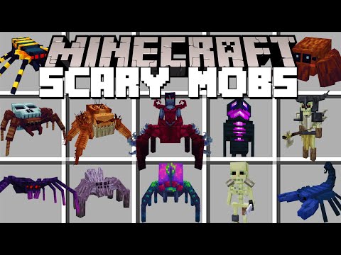 Minecraft SCARY MOBS / HORROR SPIDERS MOD! (Minecraft Mods)