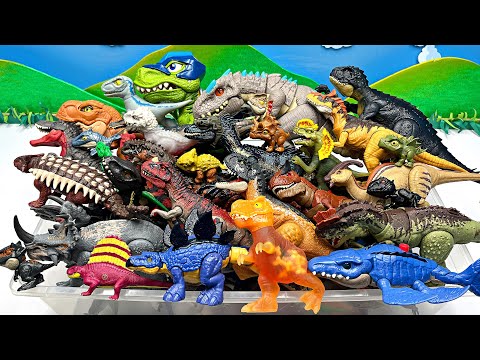 Dinosaur Box With Jurassic world Dinos | Mosasaurus, Velociraptor, T-Rex new Jurassic World Restart