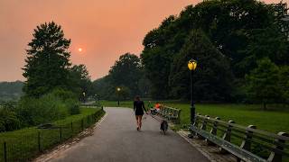 NYC Under a Smoky Sun | Canadian Wildfire Haze in Harlem & the Upper West Side 4K