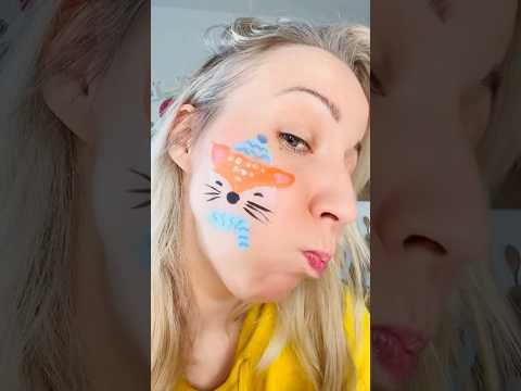 LÍŠKA a bocian 🦊 #blabina #malovanienatvar #facepaintingideas #facepainting #storytime #facepaint