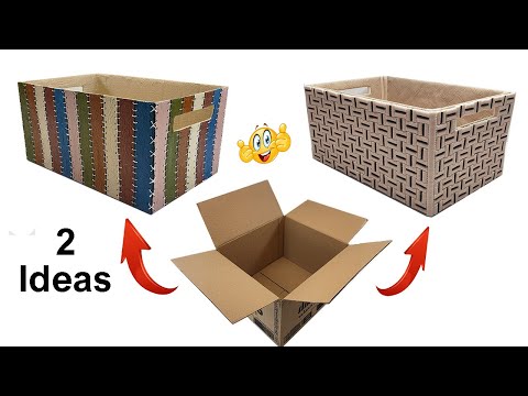 2 Storage Basket Ideas from Waste Cardboard Boxes  DIY Basket Ideas