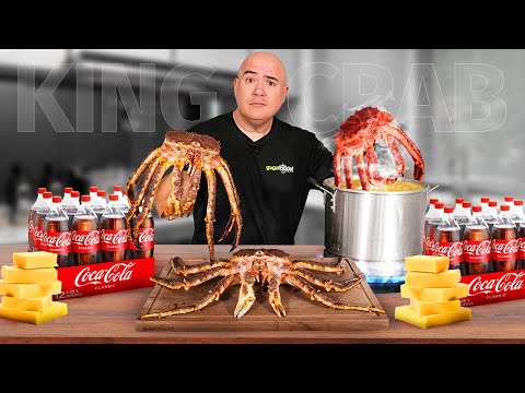 I boiled King Crabs in Gallons of Garlic Butter and Coke!