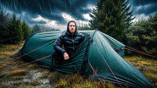 I Almost ABANDONED My Tent! CAMPING in Heavy Rain and Wind Storm