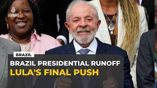 YouTube video thumbnail: Brazil Election: Lula Rallies Swing Voters in Final Campaign Push