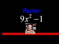 Factoring Difference of Squares