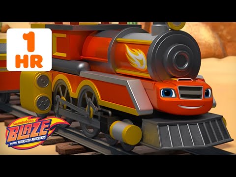 1 HOUR of Blaze's TRAIN Transformations! 🚂 Steam Engine & More! | Blaze and the Monster Machines