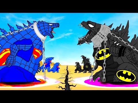 Team SUPERMAN GODZILLA Vs Team BATMAN SHIN GODZILLA : Monsters Ranked From Weakest To Strongest