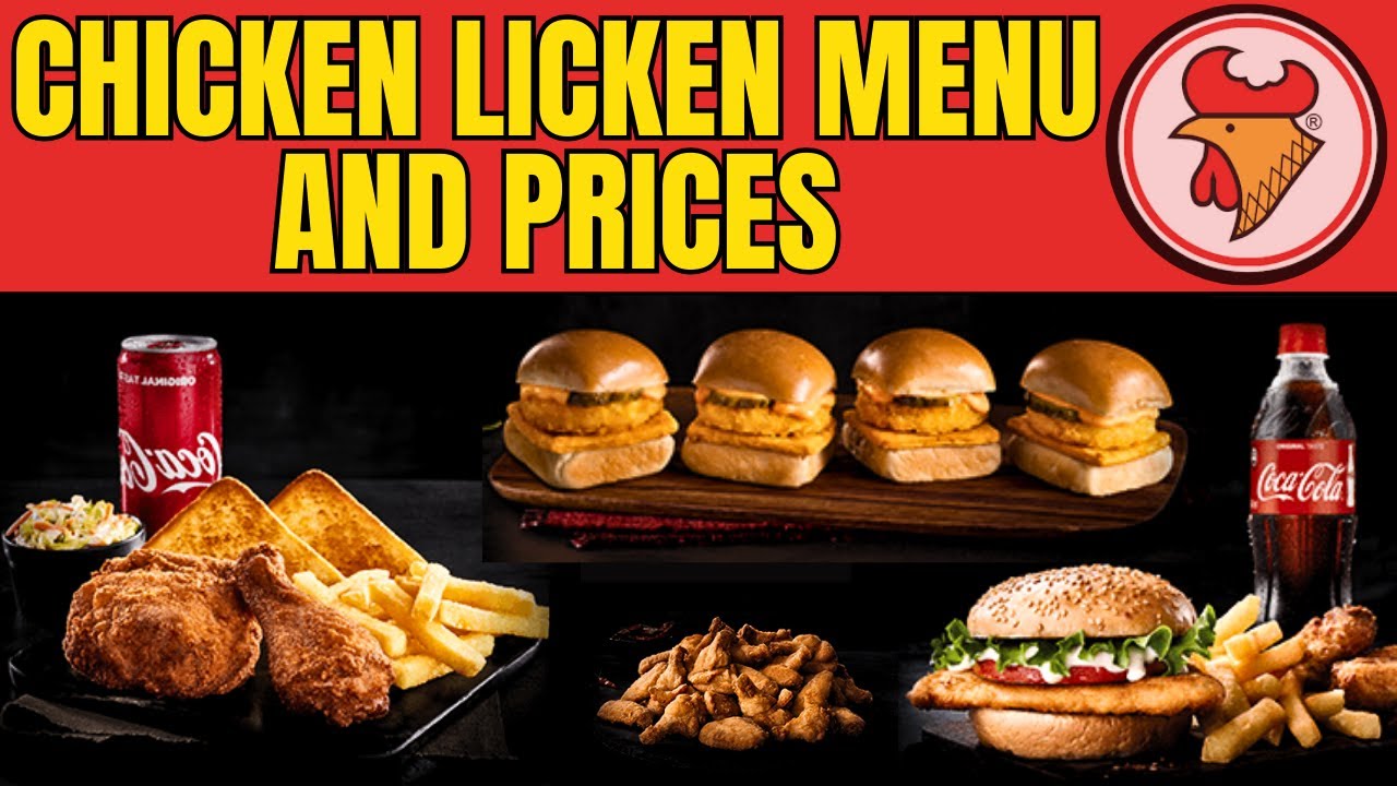 Chicken Licken Menu  Prices PDF South Africa January 2025