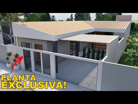 Casa em formato de "L" | PLANTA BAIXA EXCLUSIVA | 10x20