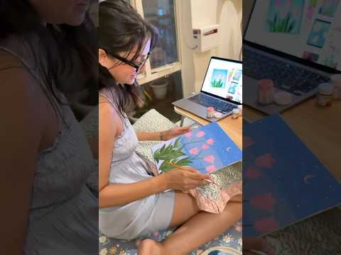 Let’s paint together😍🌷✨ Painting with Mummy & Gungun🥹🌸||Yashasvi Rajpoot||