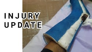 Achilles tendon injury update week 8| cast removal and leg difference.