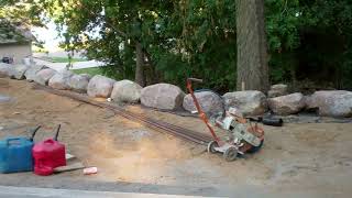 August 25, 2026 Garage Project: Day 19 ~ prep on west sidewalk & apron for tomorrow