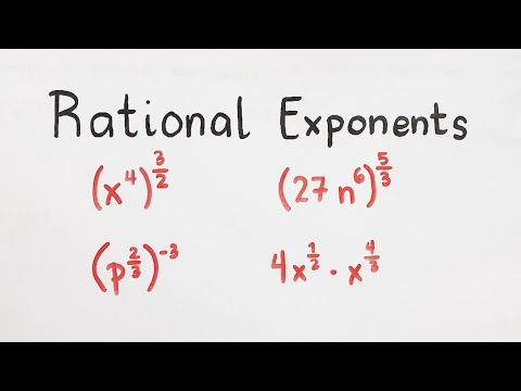 Simplifying Rational Exponents - Grade 9 Math