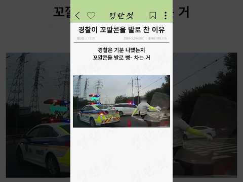 경찰이 꼬깔콘을 발로 찬 이유