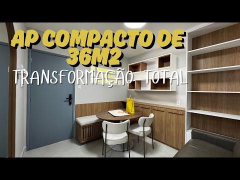 Transformação Total: Apê 36m² Funcional e de Tons Claros
