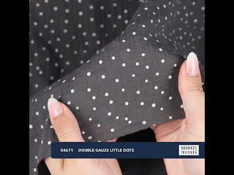 DOUBLE GAUZE LITTLE DOTS TAUPE (youtube video preview)