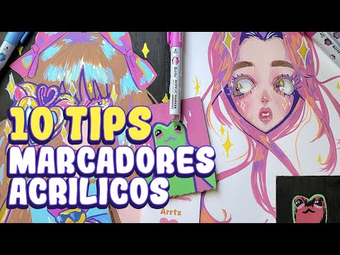 Cómo pintar con Marcadores Acrílicos✨ 10 Consejos! - Principiantes