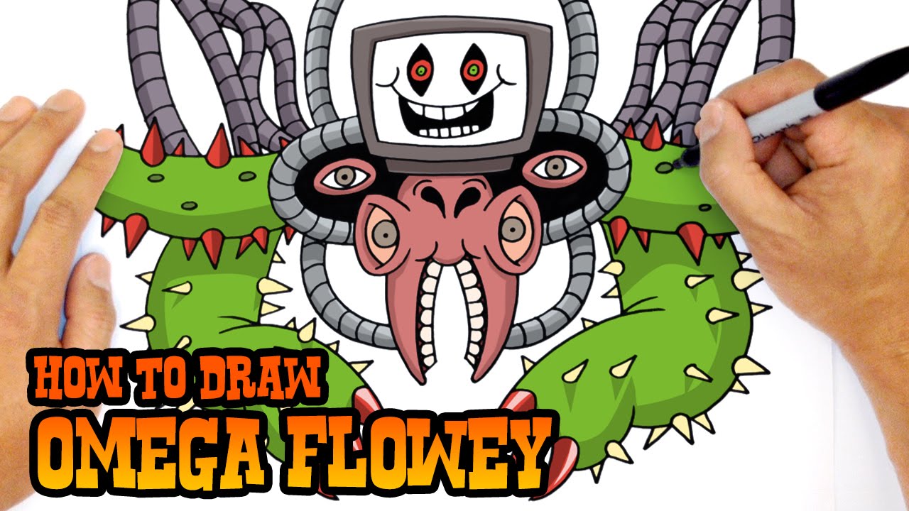 How to Draw Omega Flowey - Undertale