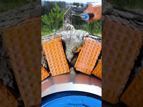 DIY Outdoor oven made from red cricks