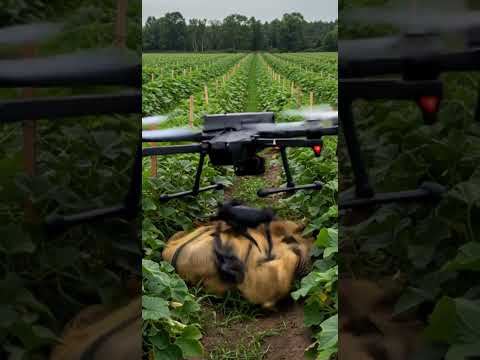 Drones capture wild boars that destroy crops #villagelife#smartfarming#farmingtraditions#farming101