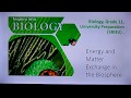 Ecology and Earth's Systems Concepts