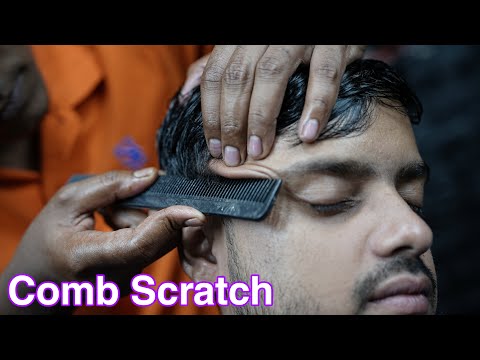 Beautiful Comb Scratching ASMR Massage | Neck Cracking Head Massage | Head Scratching Comb Massage