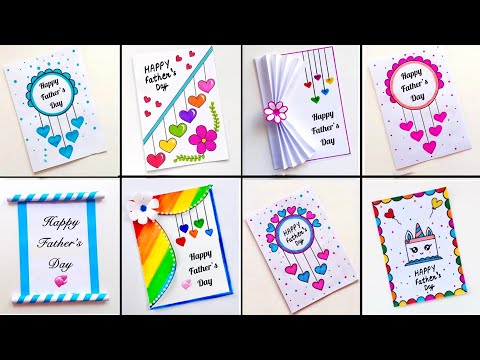 8 Easy & Beautiful Happy Father’s Day greeting card | How to make greeting card for father day 2025
