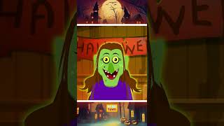 Mauvais visage de la nouvelle sorcière #shorts #spooky #scary #skeleton #halloweensongs
