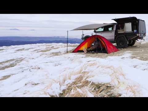 Winter Camping In Severe Wind Snow and Rain Storm