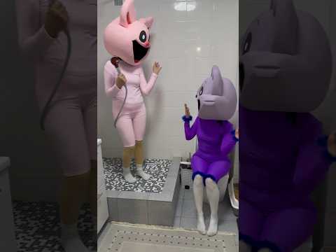 CATNAP AND PICKYPIGGY IN THE TOILET IN REAL LIFE 🫣 POPPY PLAYTIME