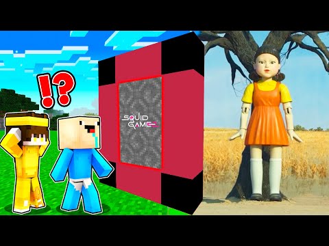 Encontramos un PORTAL al MUNDO de EL JUEGO DEL CALAMAR 2 en Minecraft 2 Noobs vs PORTAL SQUID GAME 2