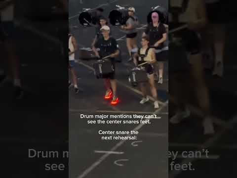 It’s night block and it’s time to bust out the LED shoes to save the day. #marchingband  #Drumline