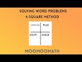 Understanding the Four Square Method for Solving Word Problems