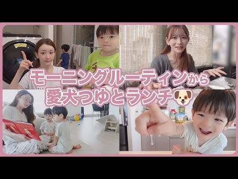 モーニングルーティンから愛犬つゆとランチ🐶