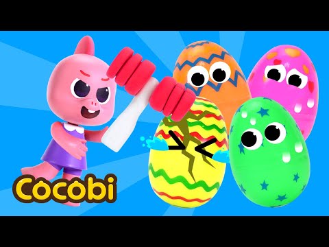 Colorfurl Surprise Eggs!🐣What's Inside? Fun Songs for Kids | Cocobi