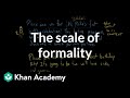 Understanding the Spectrum of Formality in Language