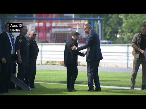 YouTube video thumbnail: Ukraine's Zelenskiy Meets With European Leaders