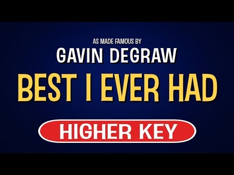 Gavin DeGraw – Best I Ever Had | Karaoke Higher Key